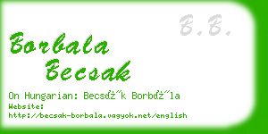 borbala becsak business card